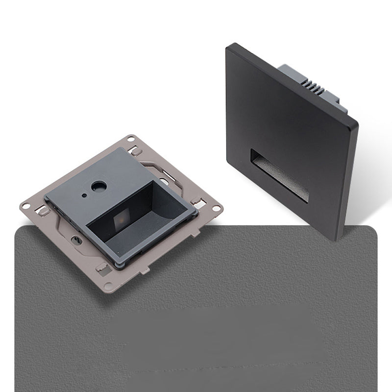 Modern Minimal Square LED Recessed Wall Lamp 1-Light