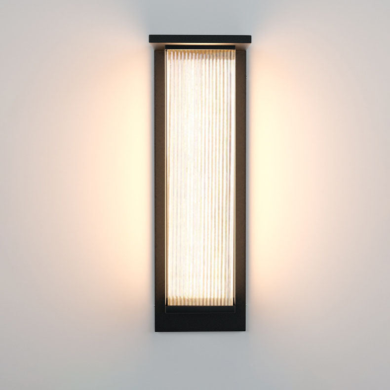 Contemporary Rectangular Solar LED Wall Sconce 1-Light