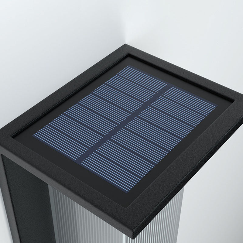 Contemporary Rectangular Solar LED Wall Sconce 1-Light