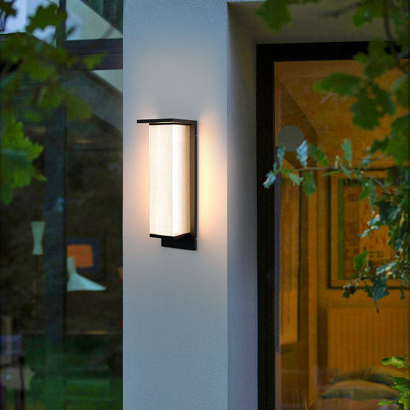 Contemporary Rectangular Solar LED Wall Sconce 1-Light