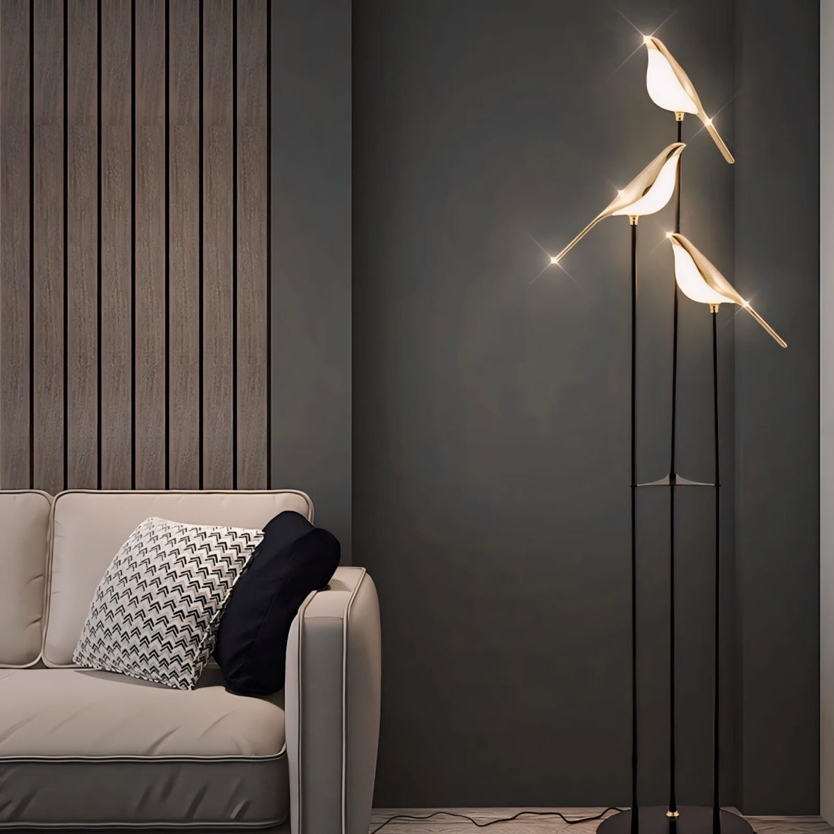Modern Acrylic 3 Heads Floor Lamp 3-Light