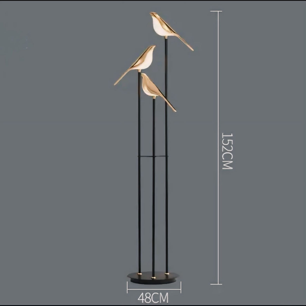 Modern Acrylic 3 Heads Floor Lamp 3-Light