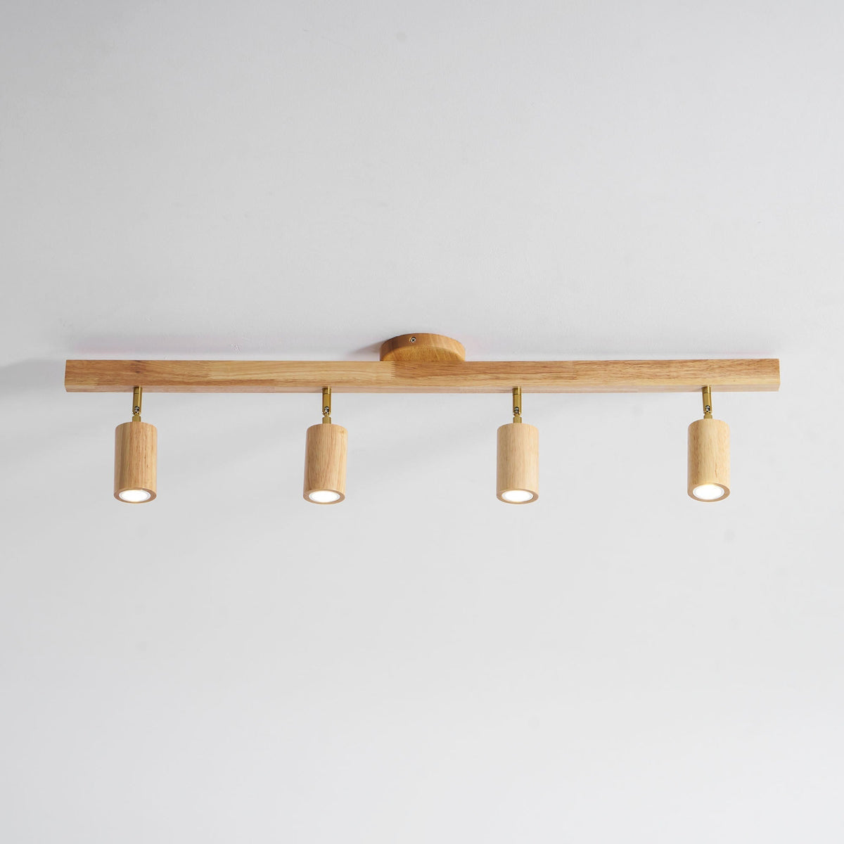 Japanese Wooden Adjustable LED Spotlight 1-Light