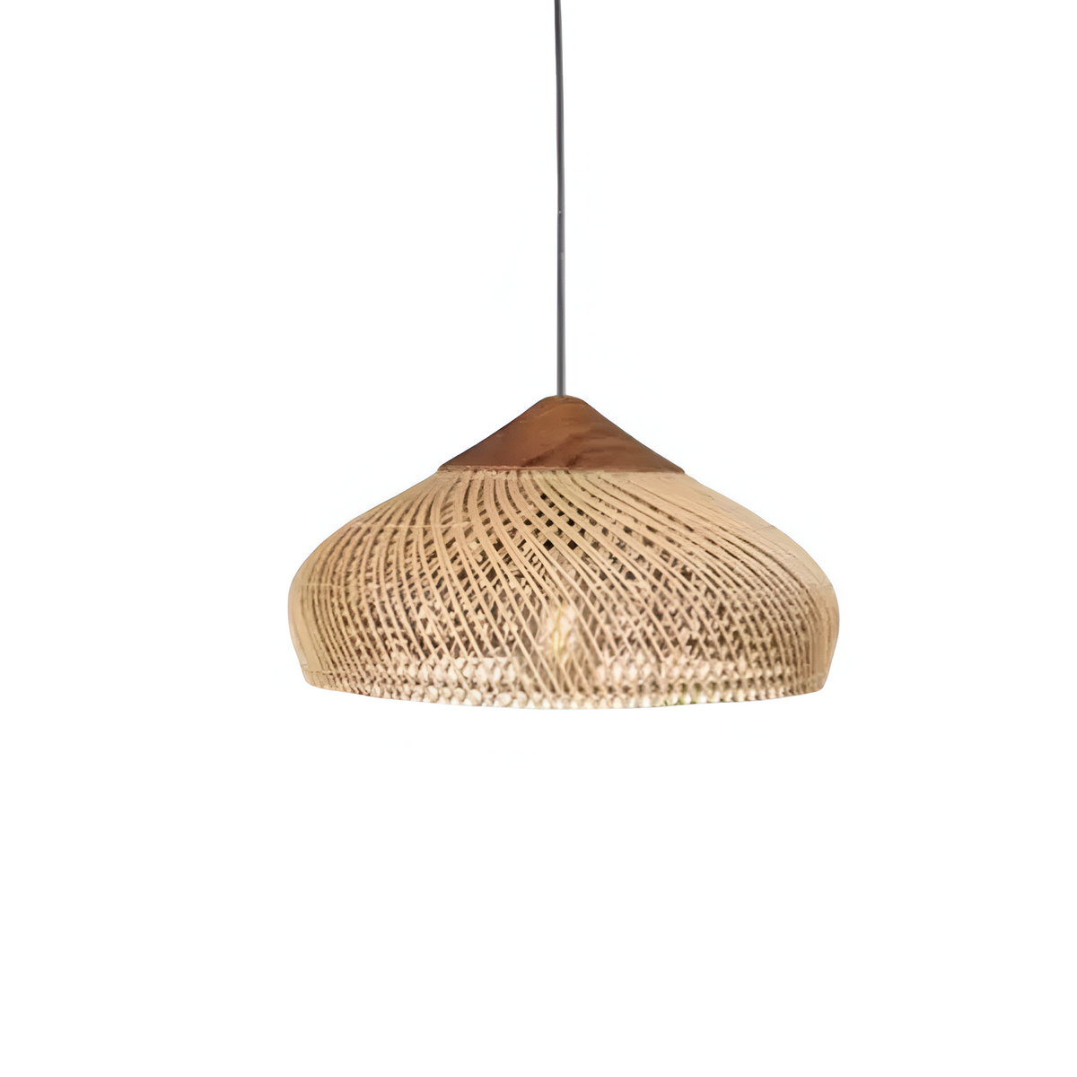 Bohemian Rattan Woven Dome Pendant Light 1-Light