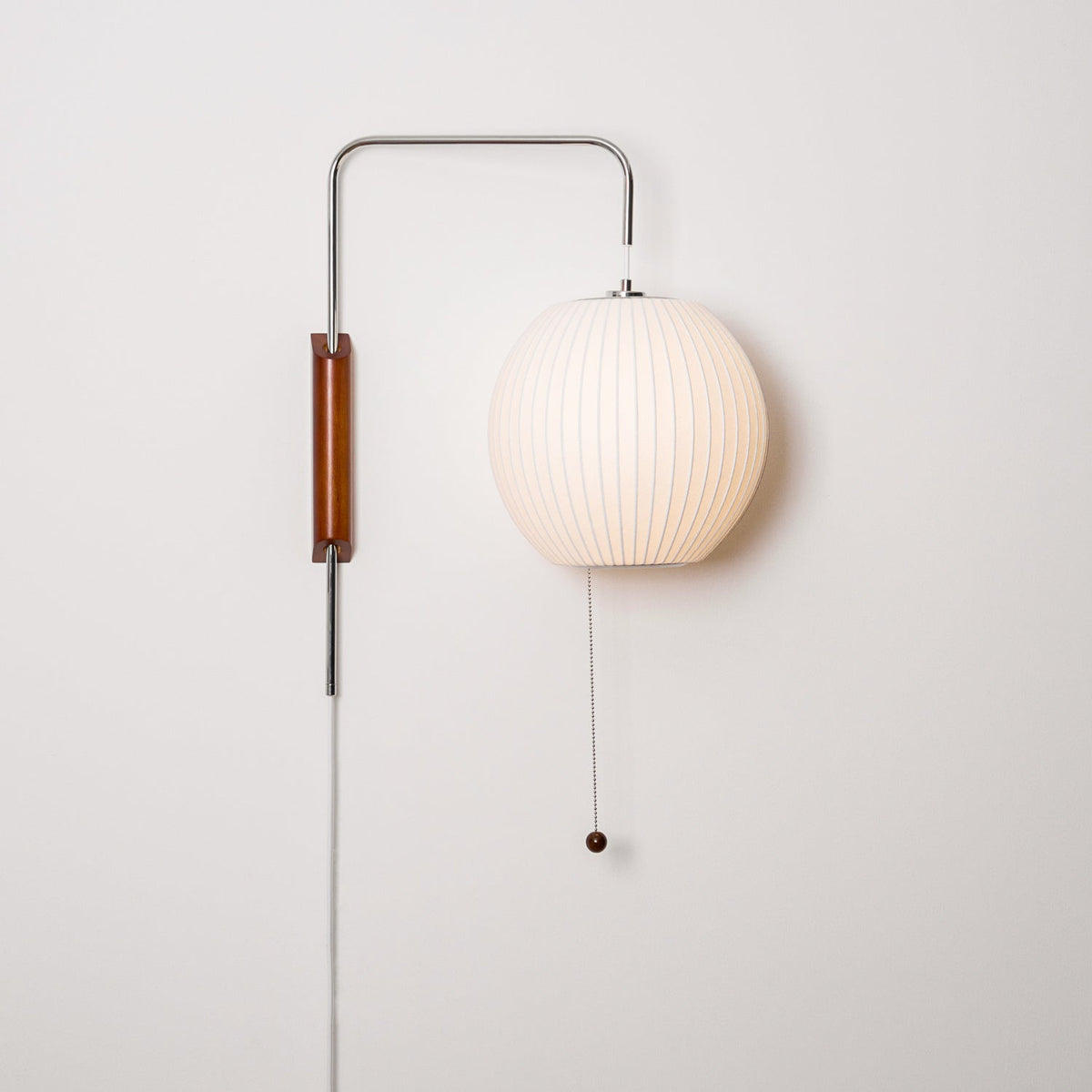 Contemporary Polymer Pull Chain Wall Light 1-Light