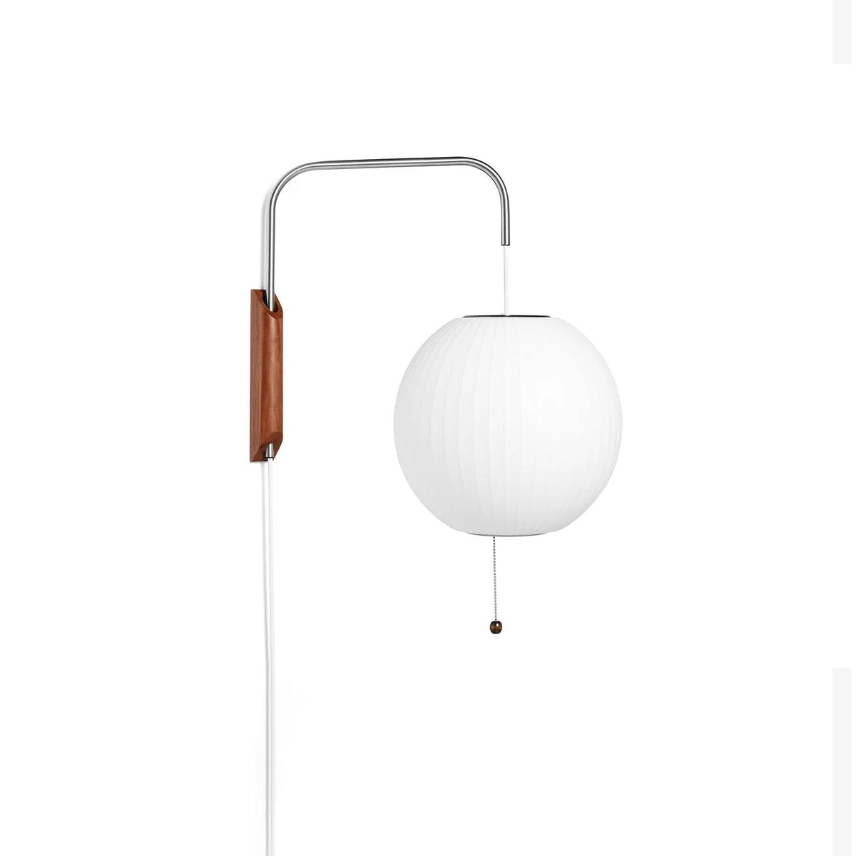 Contemporary Polymer Pull Chain Wall Light 1-Light