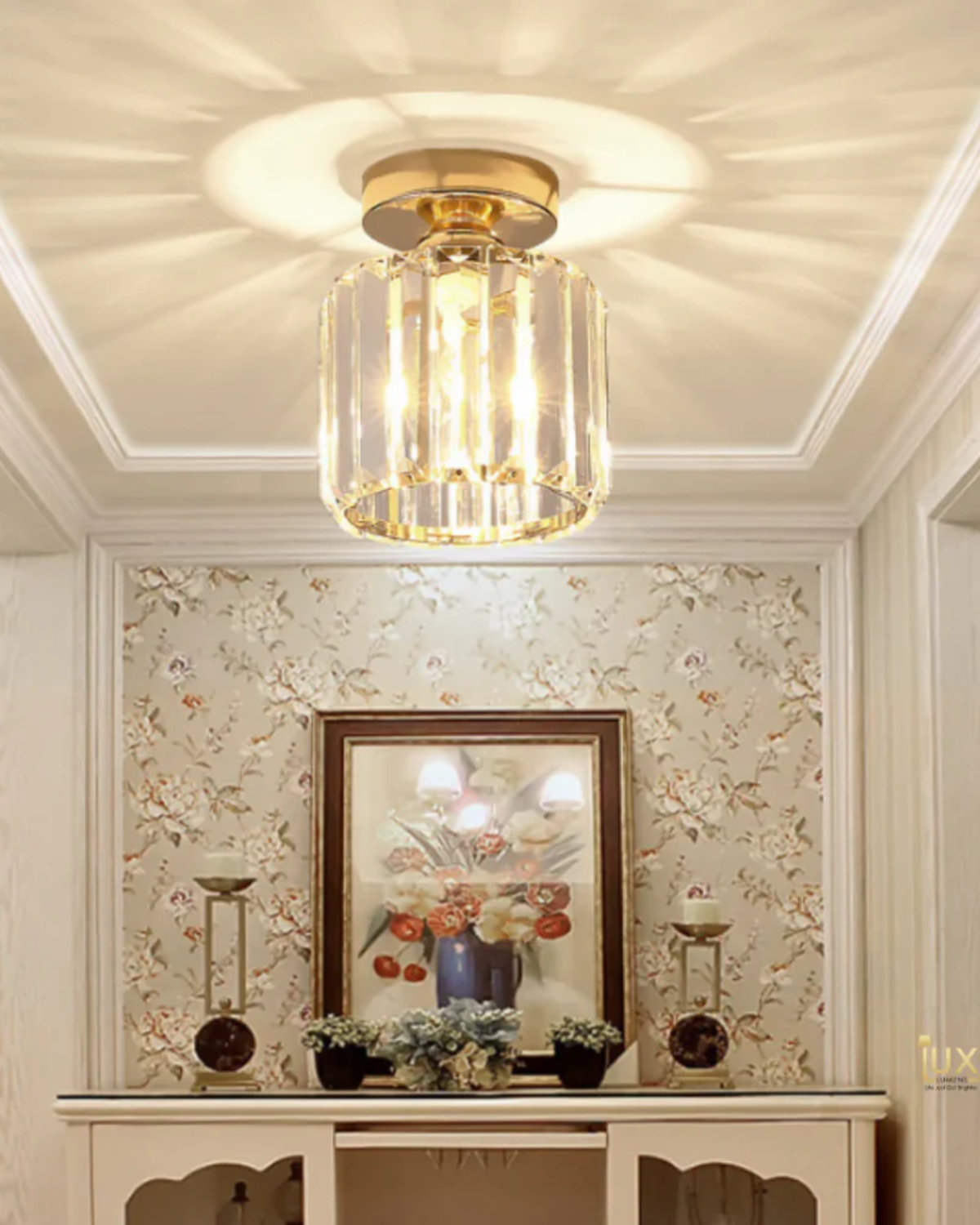 Contemporary Glass Square Ceiling Light 1-Light