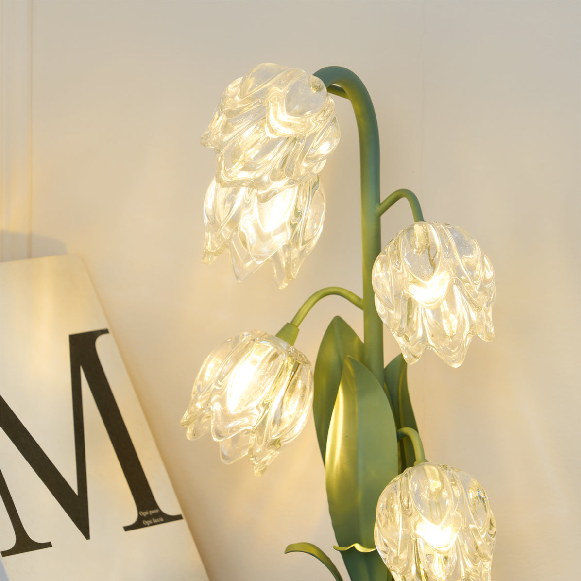 Contemporary Glass Multi-Light Stem Table Lamp 1-Light