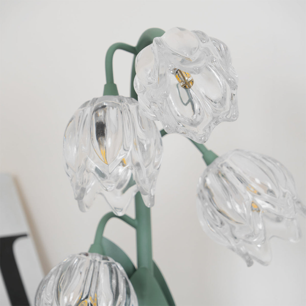 Contemporary Glass Multi-Light Stem Table Lamp 1-Light