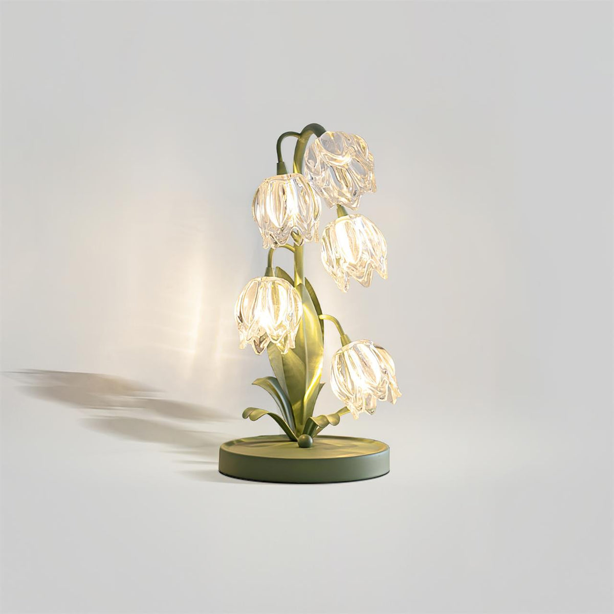 Contemporary Glass Multi-Light Stem Table Lamp 1-Light
