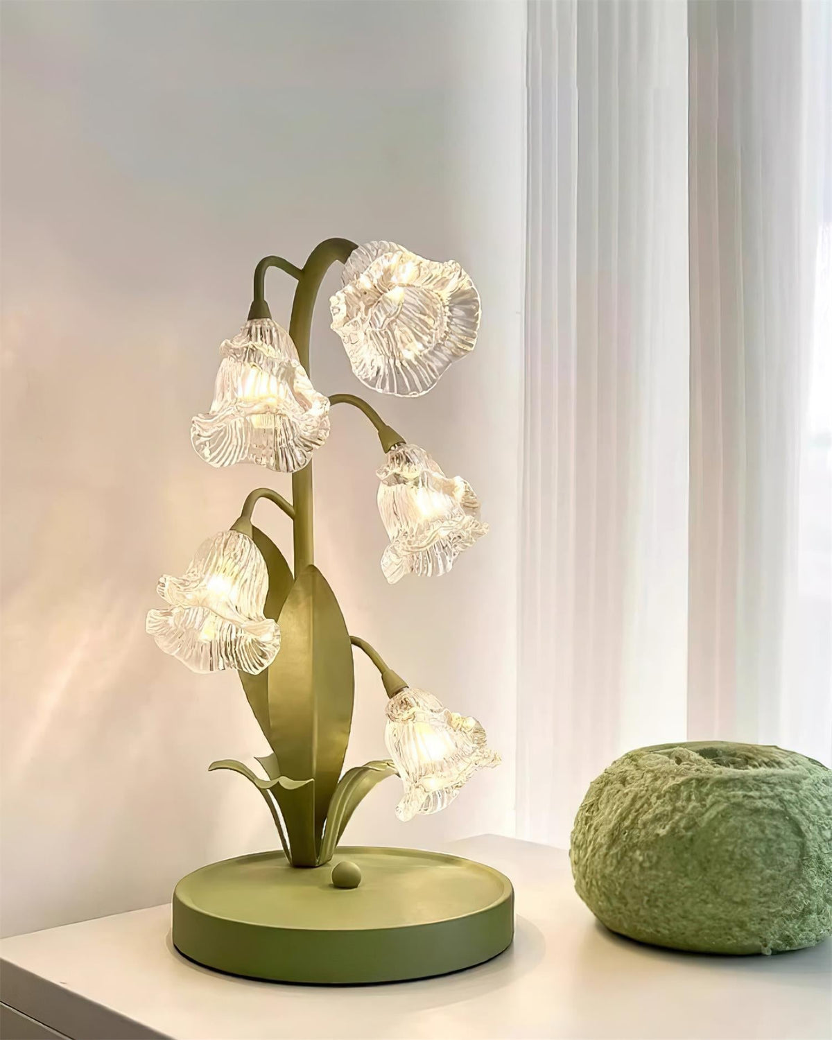 Contemporary Glass Multi-Light Stem Table Lamp 1-Light