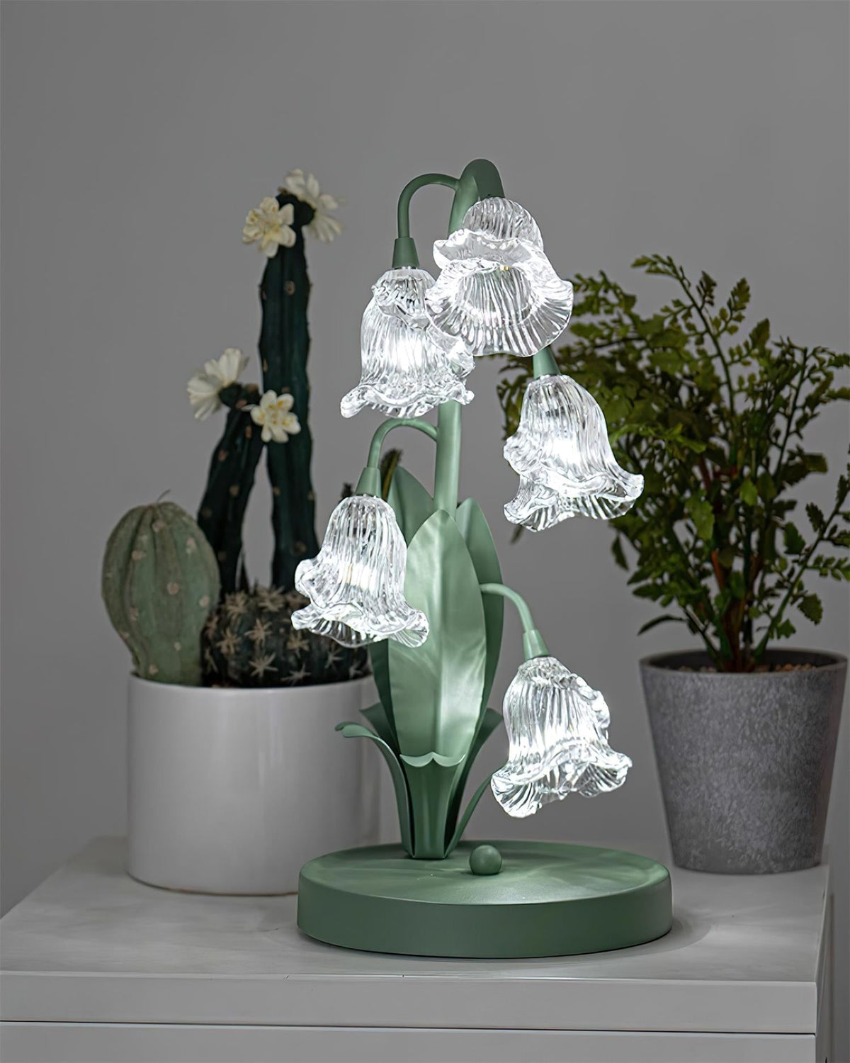 Contemporary Glass Multi-Light Stem Table Lamp 1-Light