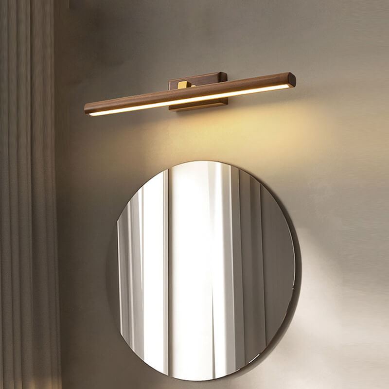 Nordic Walnut Cylinder LED Wall Sconce Lamp 1-Light