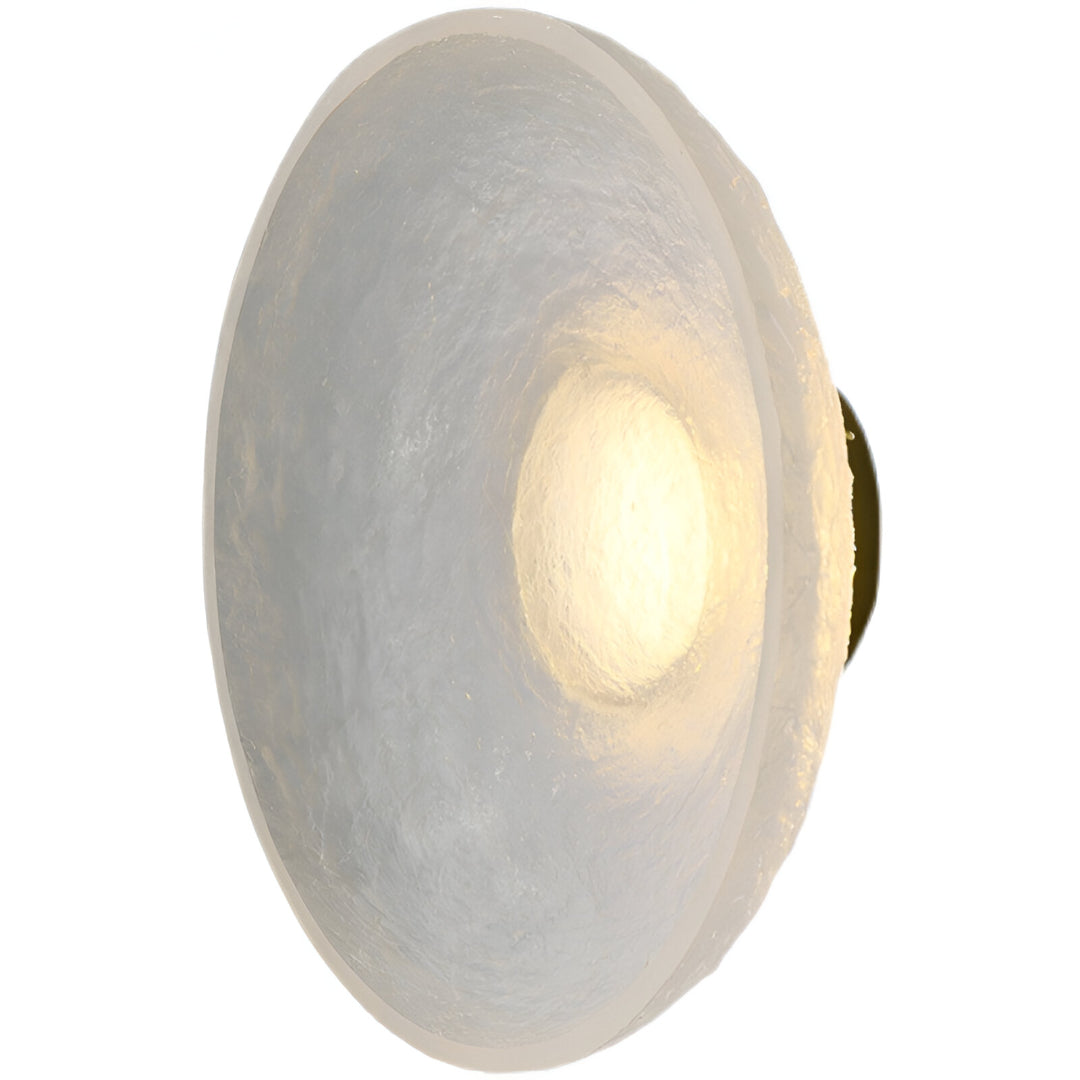 Contemporary Minimalist Resin Round Wall Sconce LED 1-Light