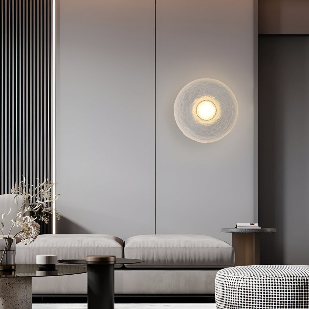 Contemporary Minimalist Resin Round Wall Sconce LED 1-Light