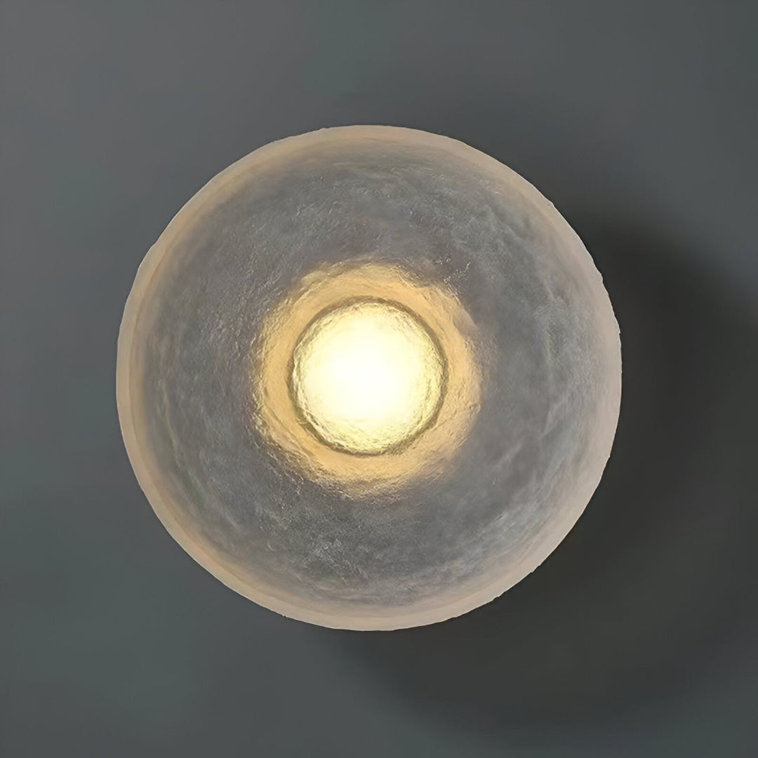Contemporary Minimalist Resin Round Wall Sconce LED 1-Light