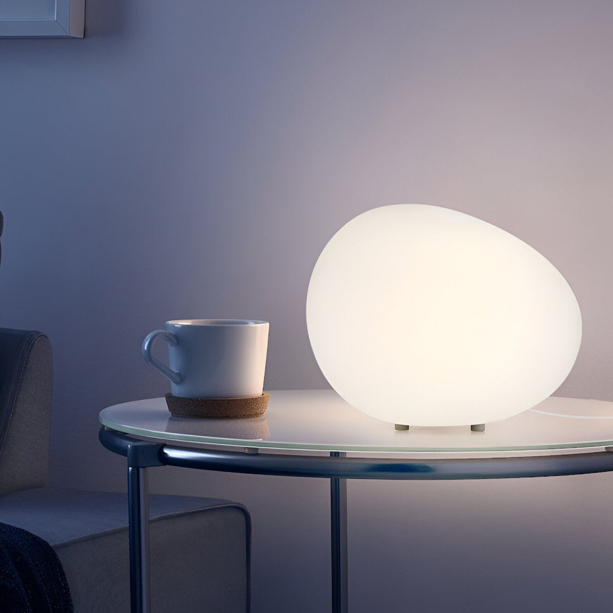 Scandinavian Stone-Shaped LED Table Lamp 1-Light