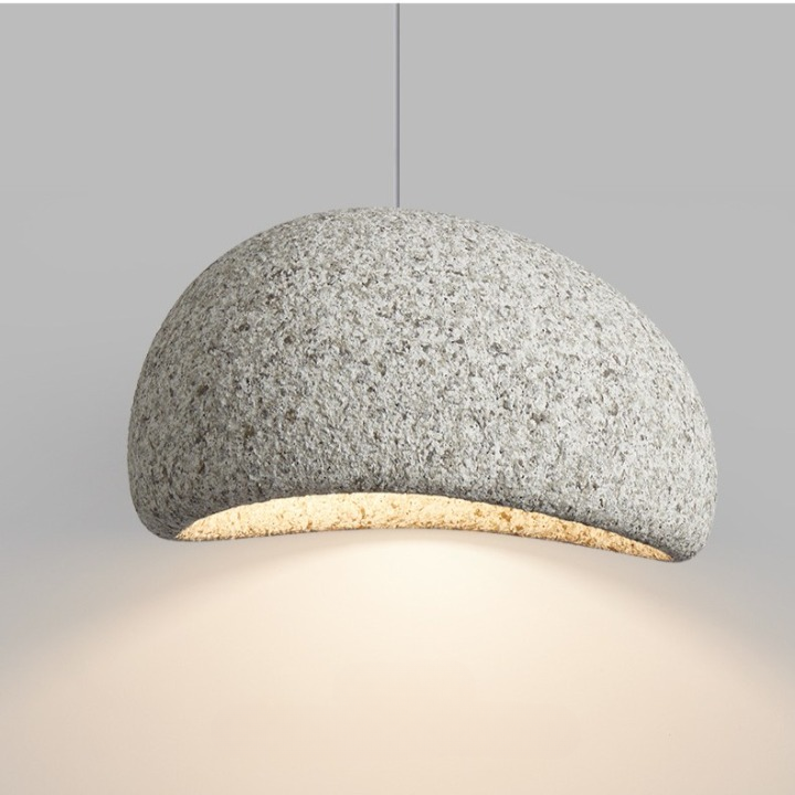 Wabi-Sabi Polystyrene Spherical Dome Pendant Light 1-Light