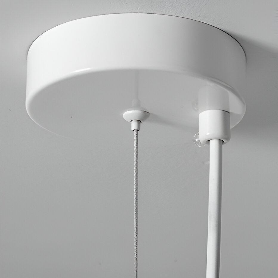Japandi Polystyrene Textured Shade Pendant Light 1-Light