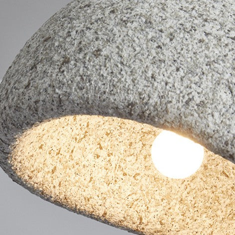 Wabi-Sabi Polystyrene Spherical Dome Pendant Light 1-Light