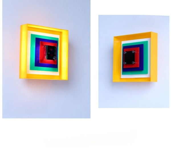 Memphis Bauhaus-Inspired Square Wall Sconce LED 1-Light