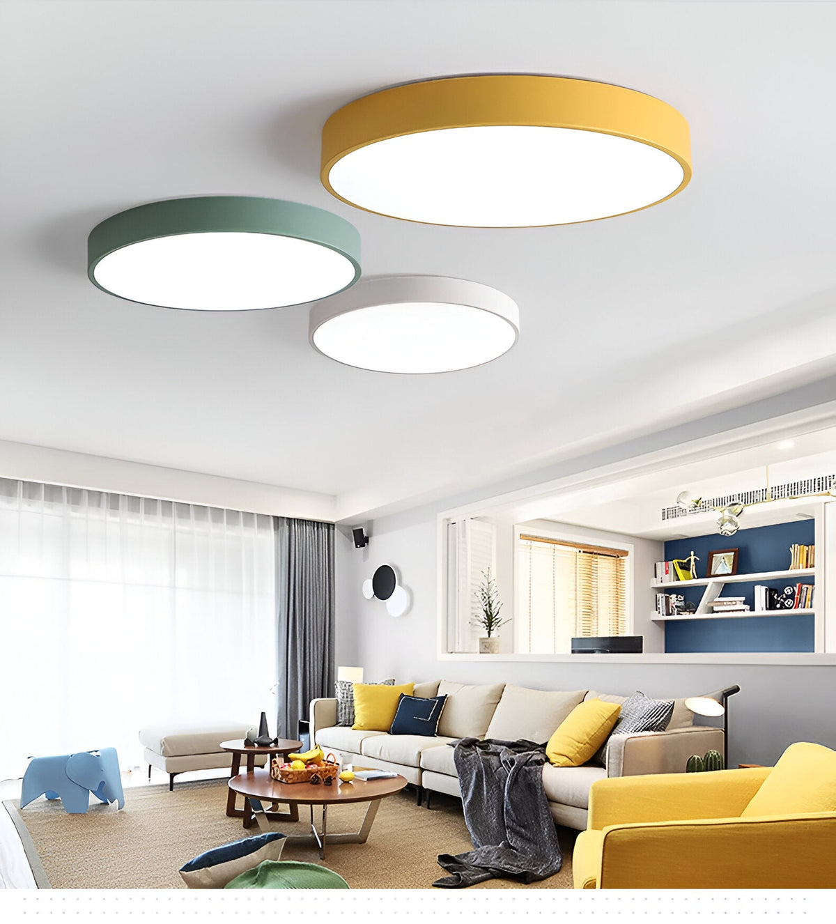 Contemporary Iron Minimal Frame Ceiling Light 1-Light