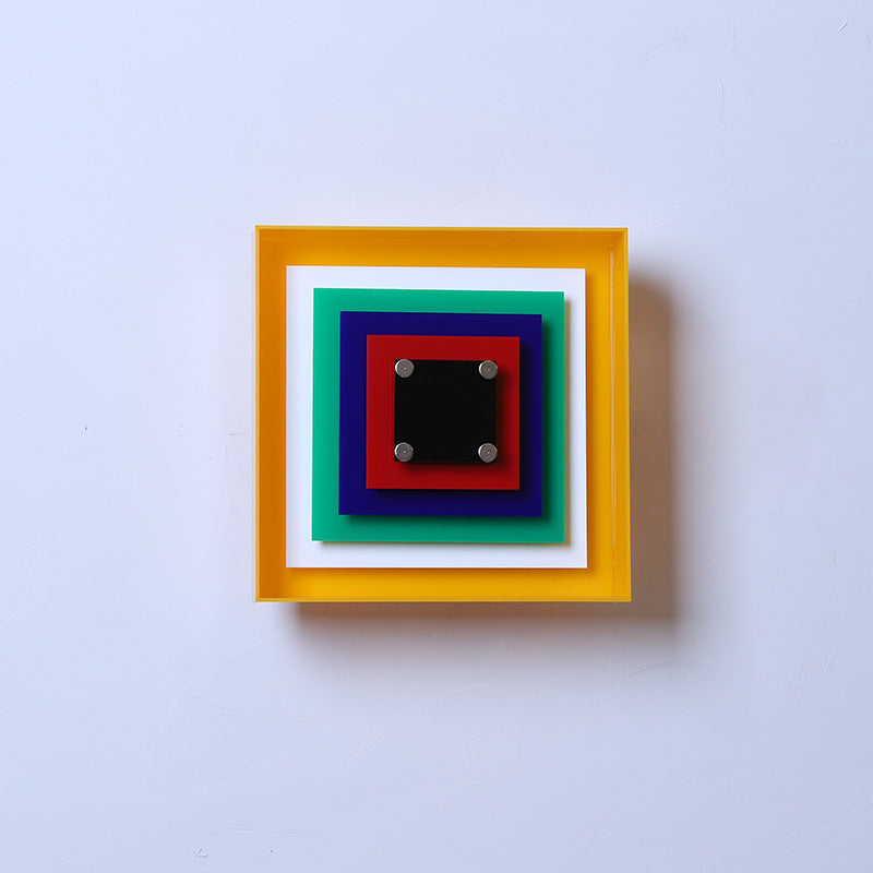 Memphis Bauhaus-Inspired Square Wall Sconce LED 1-Light