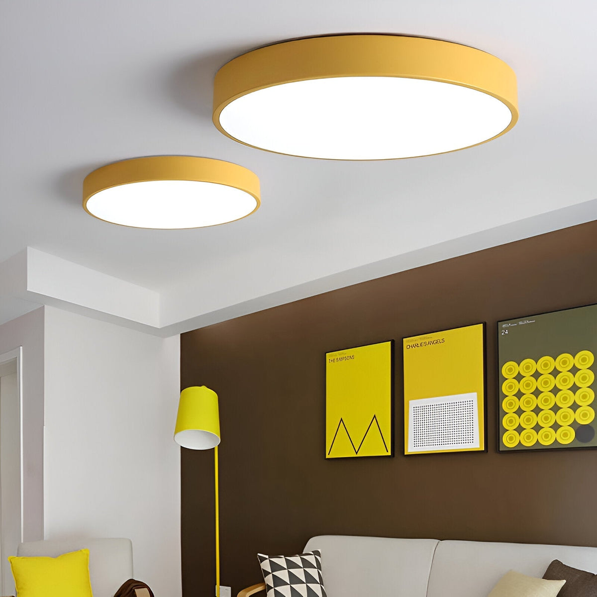 Contemporary Iron Minimal Frame Ceiling Light 1-Light