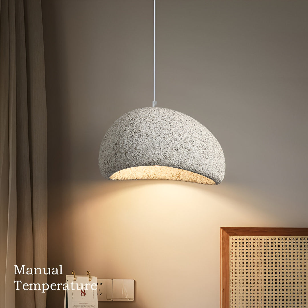 Wabi-Sabi Polystyrene Spherical Dome Pendant Light 1-Light