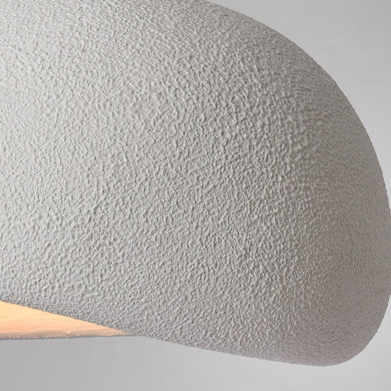 Japandi Polystyrene Textured Shade Pendant Light 1-Light