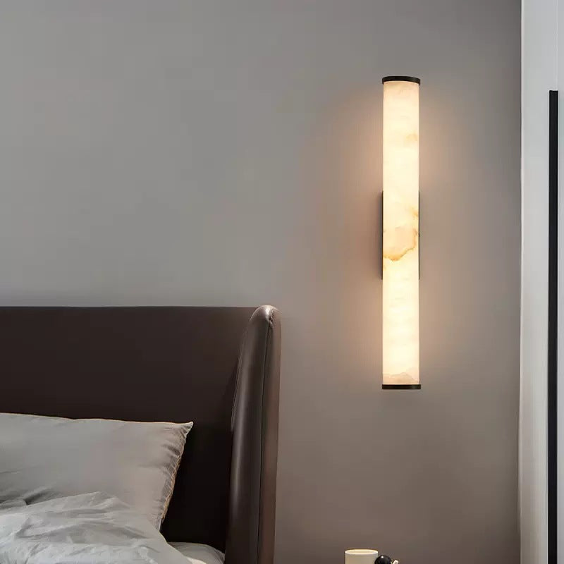 Contemporary Minimalist Spanish Marble Copper Wall Sconce LED 1-Light