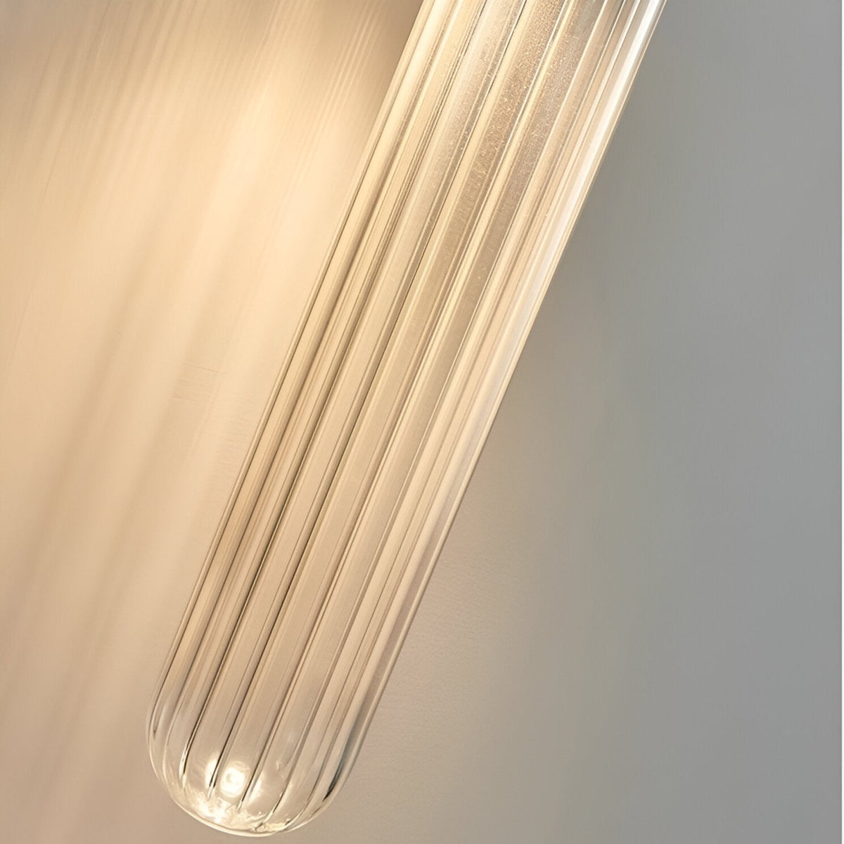 Scandinavian Water-Ripple Glass Brass Wall Sconce LED 1-Light
