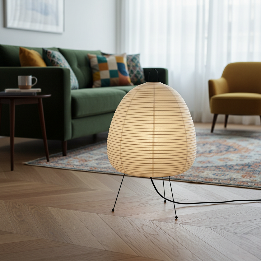 Contemporary Iron Black Legs Floor Lamp 1-Light