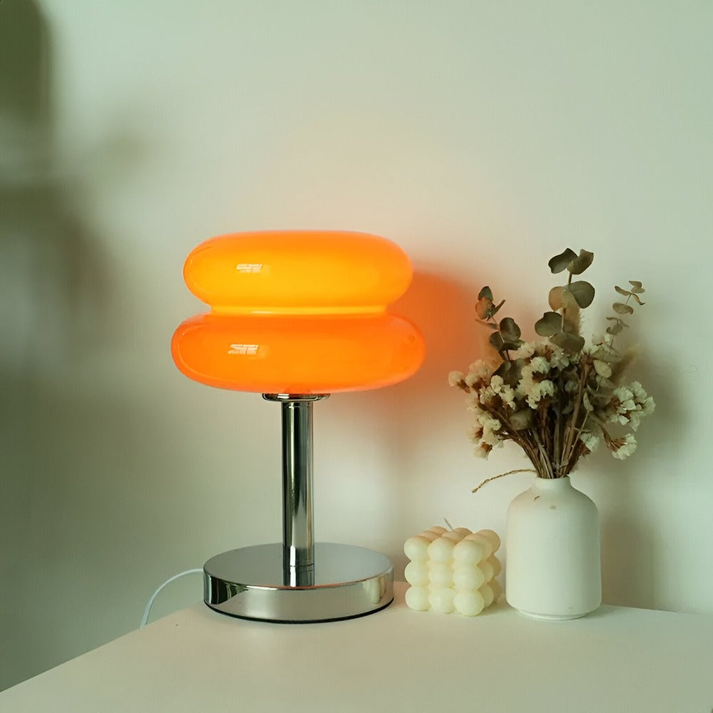 Contemporary Glass Base Table Lamp 1-Light