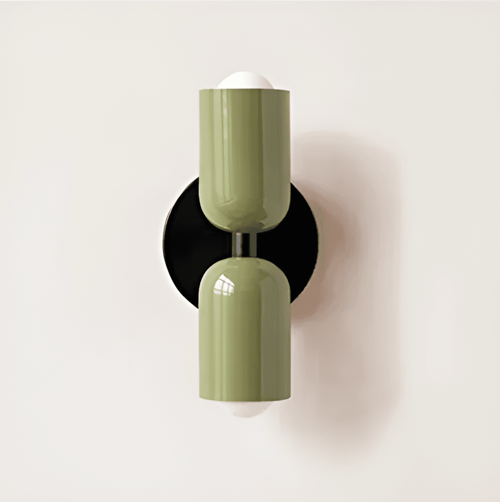 Contemporary Iron Round Backplate Wall Light 1-Light
