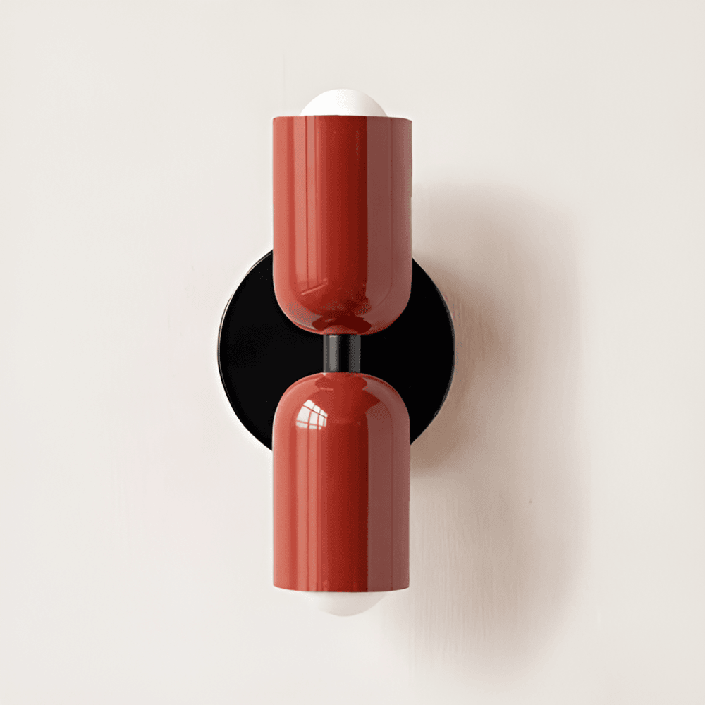 Contemporary Iron Round Backplate Wall Light 1-Light