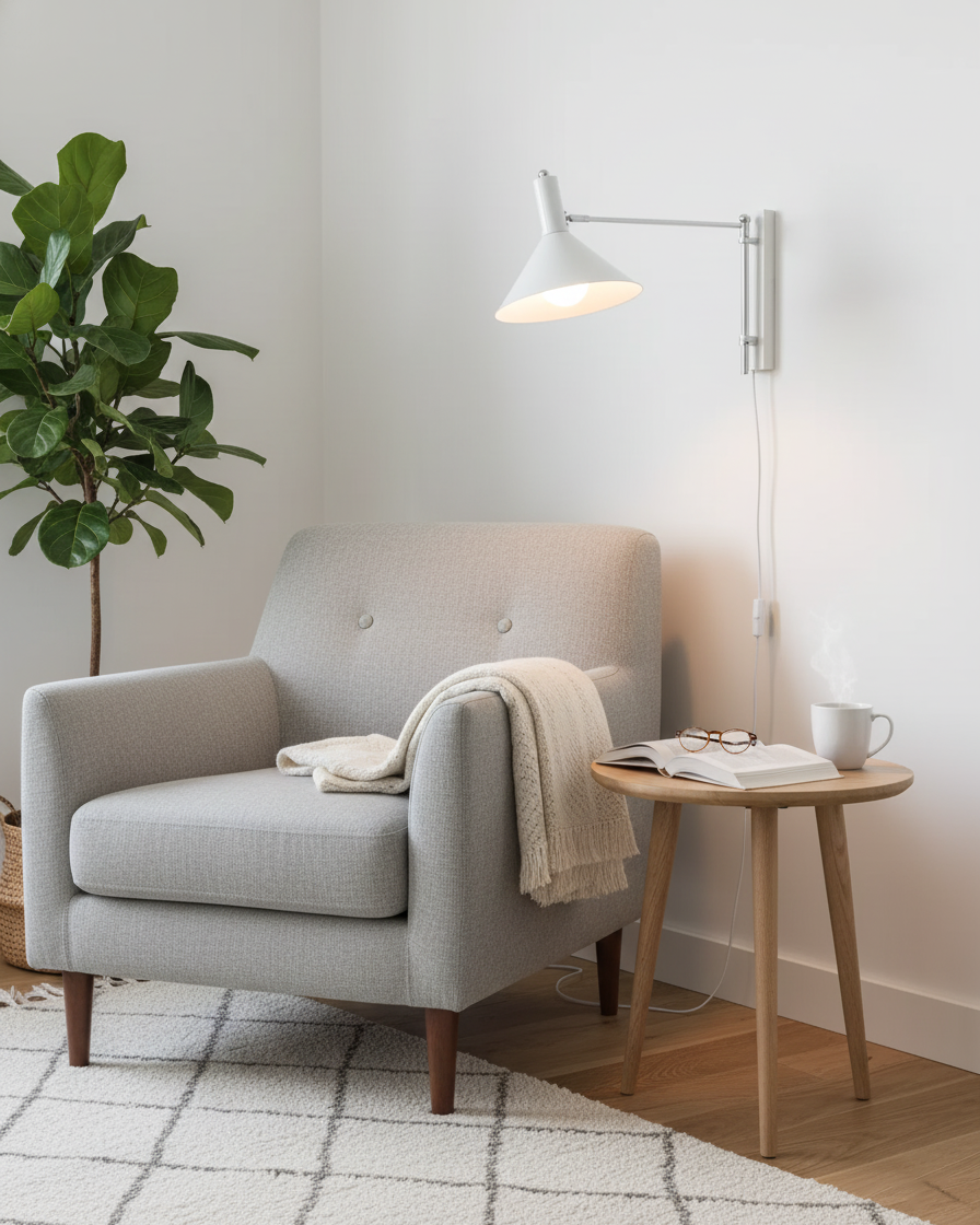 Contemporary Metal Cone Shade Wall Light 1-Light