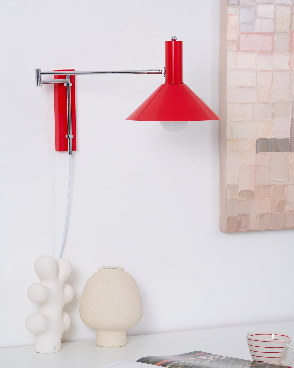 Contemporary Metal Cone Shade Wall Light 1-Light