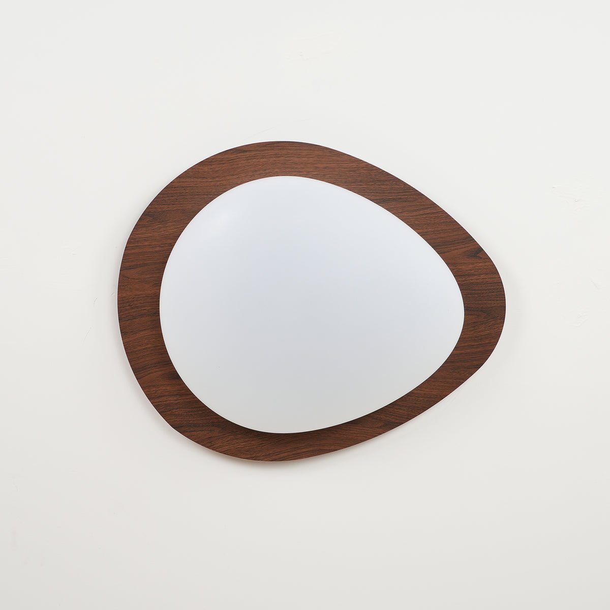 Contemporary Iron Wood-Trim Rim Ceiling Light 1-Light