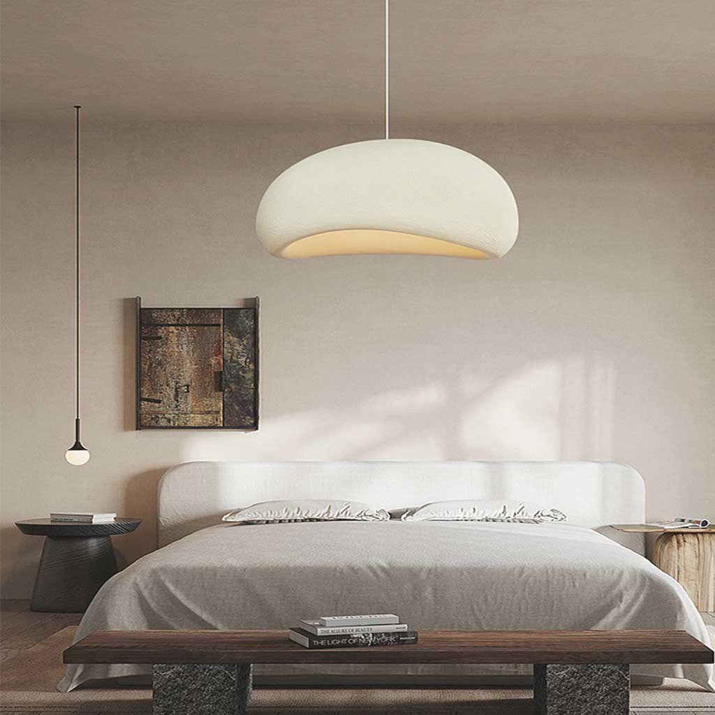 Wabi-Sabi Polystyrene Spherical Dome Pendant Light 1-Light