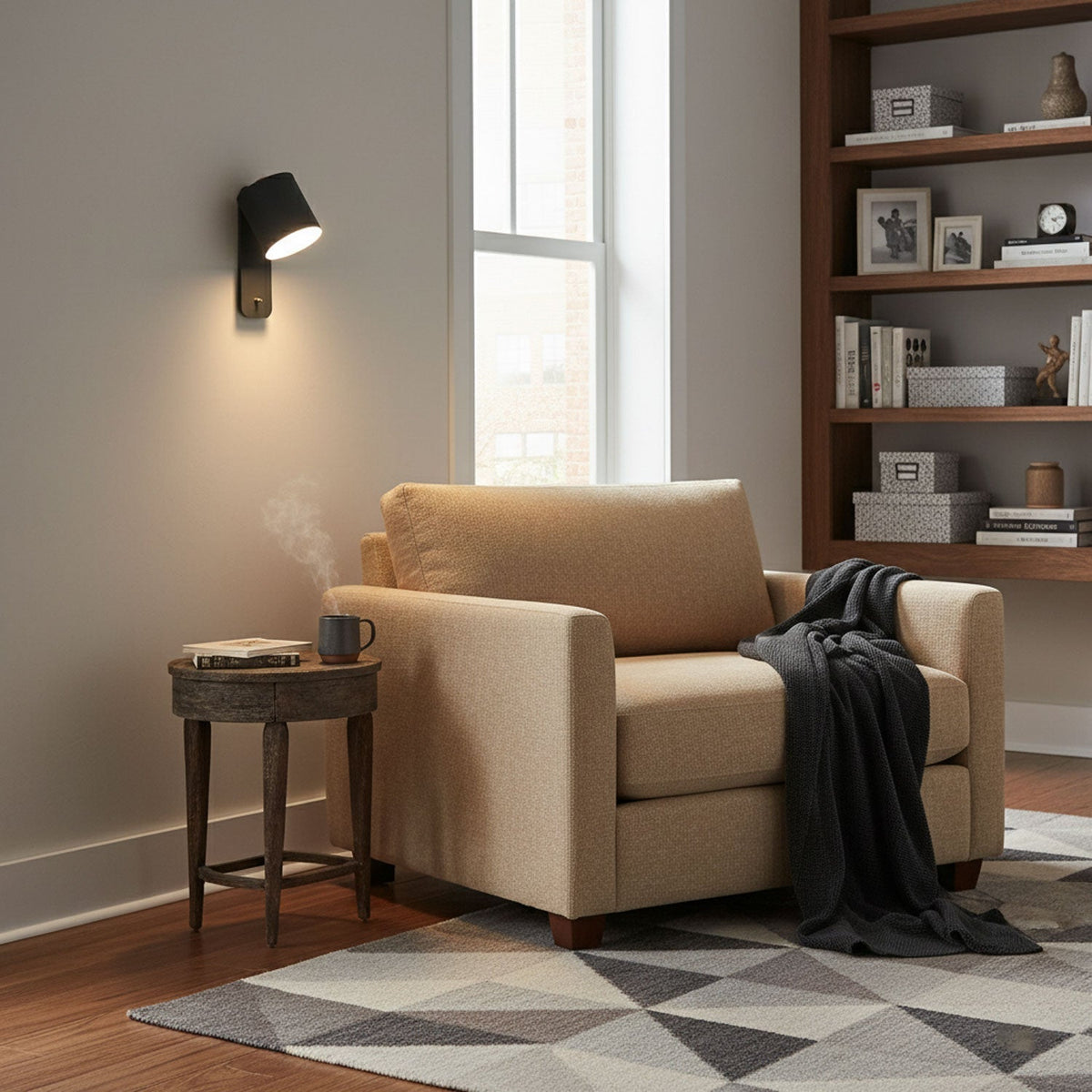 Contemporary Minimalist Rotatable Cylinder LED Wall Sconce 1-Light