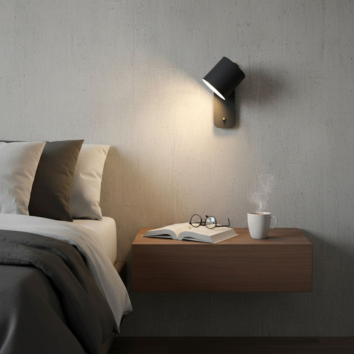 Contemporary Minimalist Rotatable Cylinder LED Wall Sconce 1-Light