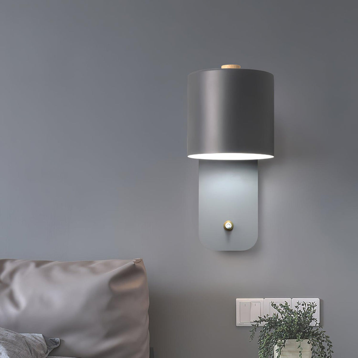 Contemporary Minimalist Rotatable Cylinder LED Wall Sconce 1-Light