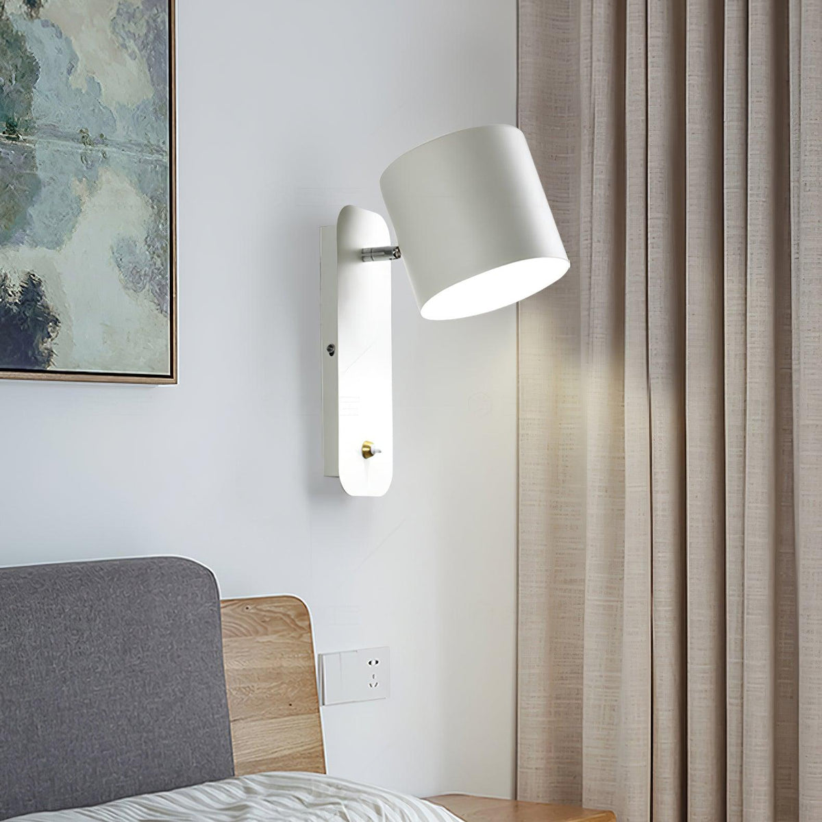 Contemporary Minimalist Rotatable Cylinder LED Wall Sconce 1-Light