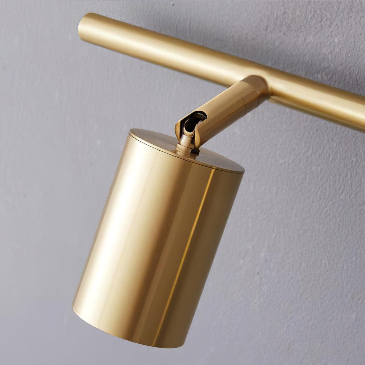 Contemporary Brass Double Cylinder Adjustable Wall Spotlight