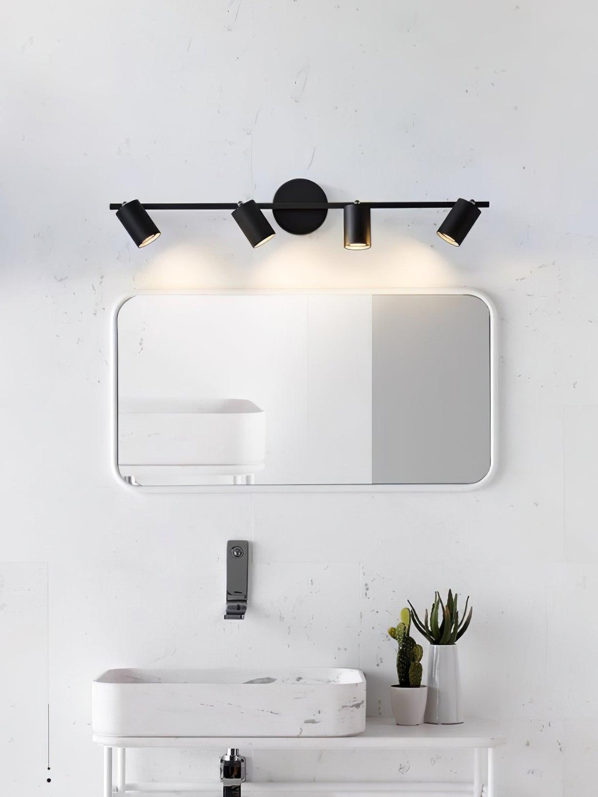 Contemporary Brass Double Cylinder Adjustable Wall Spotlight