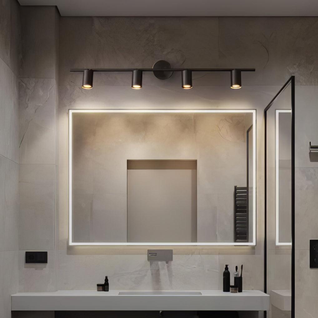 Contemporary Brass Double Cylinder Adjustable Wall Spotlight