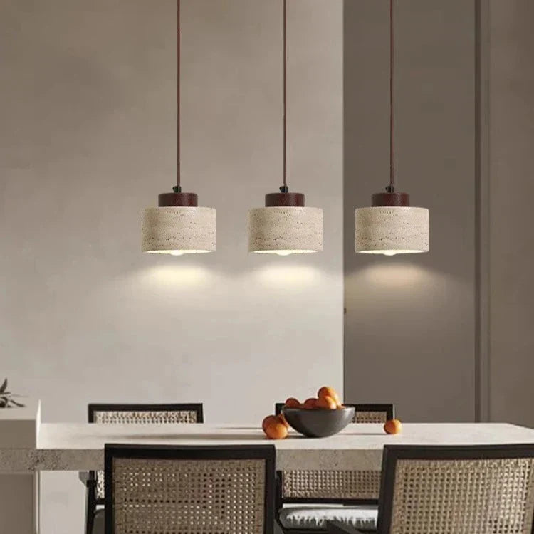 Nordic Stone Natural Shade Pendant Light 1-Light