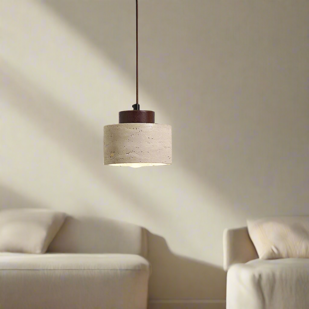Nordic Stone Natural Shade Pendant Light 1-Light