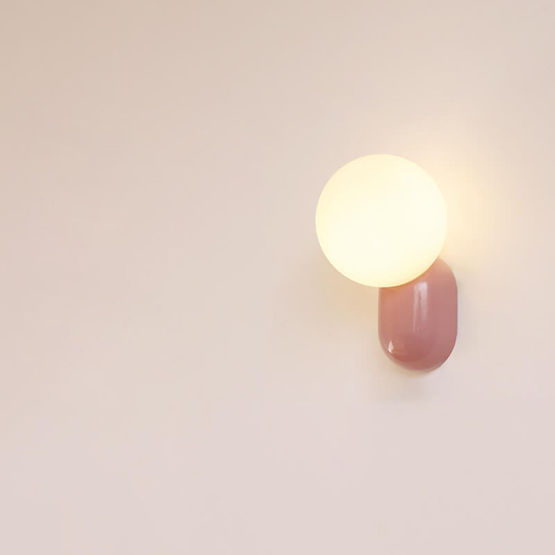 Contemporary Glass Globe Wall Light | 1-Light